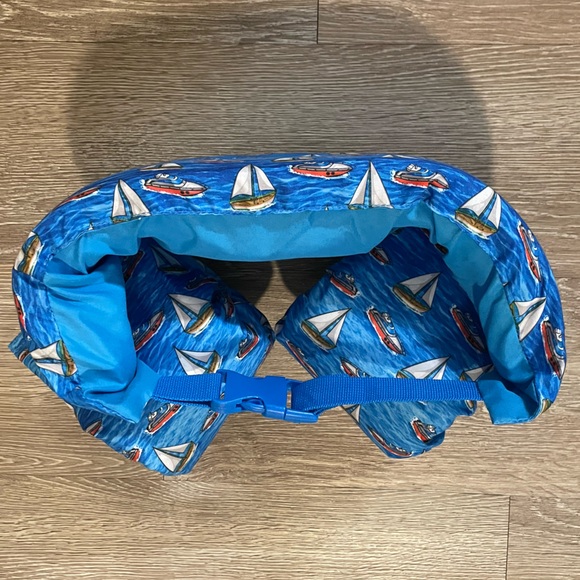 💚EUC Toddler Swim Vest W/Sleeves Puddle Jumper Fabric Kids Swim Vest W:Armbands - Picture 8 of 12